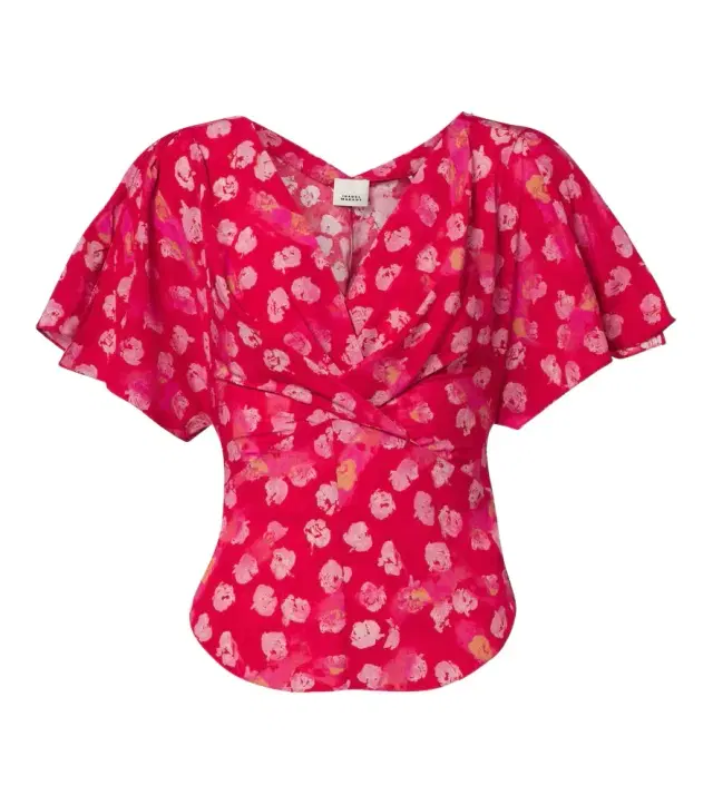Isabel Marant Faljane floral silk-blend top