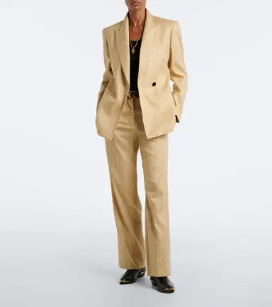 Isabel Marant Noanda pinstripe wool-blend straight pants | Thumbnail 3