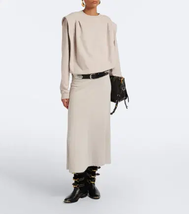 Marant Étoile Solkia cotton jersey maxi skirt | Thumbnail 4