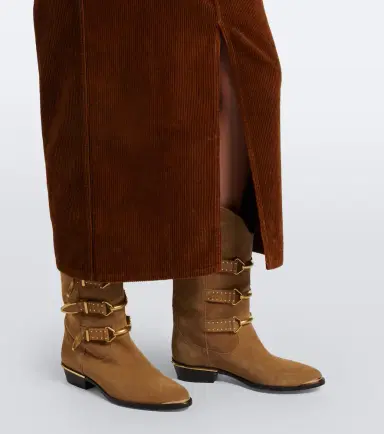Marant Étoile Odalie cotton and linen corduroy maxi skirt | Thumbnail 4