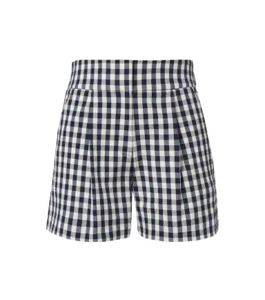 Veronica Beard Haina gingham pleated cotton shorts | Thumbnail 1 Veronica Beard Haina gingham pleated cotton shorts | Thumbnail 1