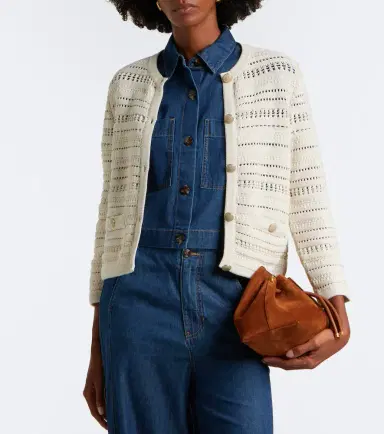 Veronica Beard Bellingham cotton cardigan | Thumbnail 3