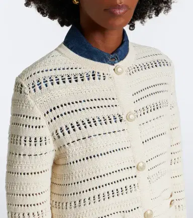Veronica Beard Bellingham cotton cardigan | Thumbnail 4