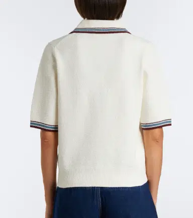 Veronica Beard Quinelle knitted cotton-blend polo shirt | Thumbnail 6 Veronica Beard Quinelle knitted cotton-blend polo shirt | Thumbnail 6