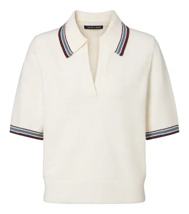 Veronica Beard Quinelle knitted cotton-blend polo shirt