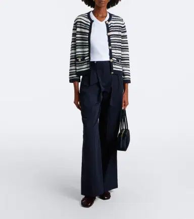 Veronica Beard Bellingham striped cotton cardigan | Thumbnail 5