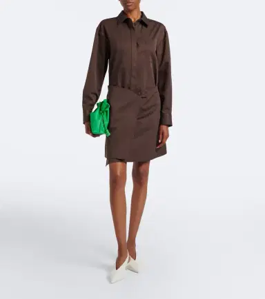 Loewe Cotton and silk gabardine shirt dress | Thumbnail 3 Loewe Cotton and silk gabardine shirt dress | Thumbnail 3