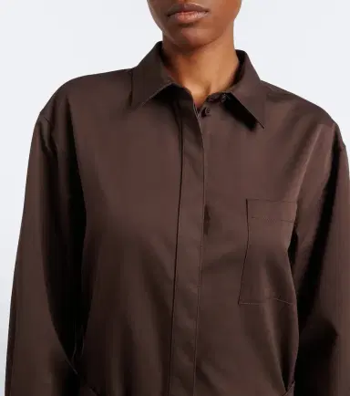 Loewe Cotton and silk gabardine shirt dress | Thumbnail 6 Loewe Cotton and silk gabardine shirt dress | Thumbnail 6