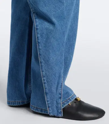 Loewe Ruffled wide-leg jeans | Thumbnail 3
