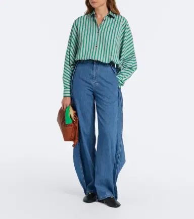 Loewe Ruffled wide-leg jeans | Thumbnail 4