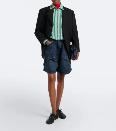 Loewe Paneled denim Bermuda shorts | Thumbnail 4 Loewe Paneled denim Bermuda shorts | Thumbnail 4