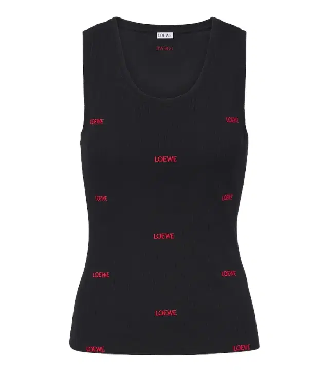 Loewe Logo ribbed-knit cotton-blend jersey tank top