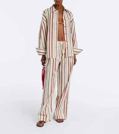 SIR Alva striped cotton shirt | Thumbnail 4