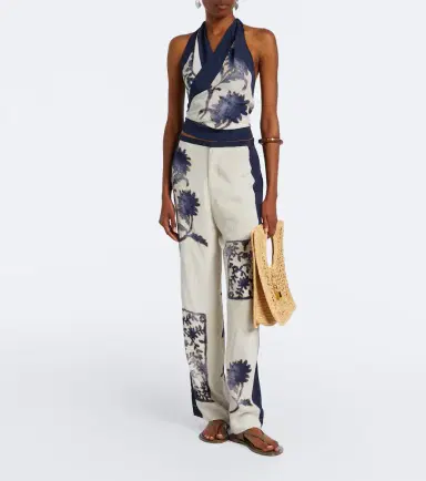 SIR Phillipa floral halterneck top | Thumbnail 2