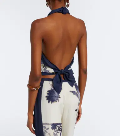 SIR Phillipa floral halterneck top | Thumbnail 4