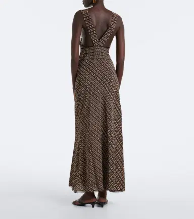 SIR. Astrid lace-trimmed printed gown | Thumbnail 2