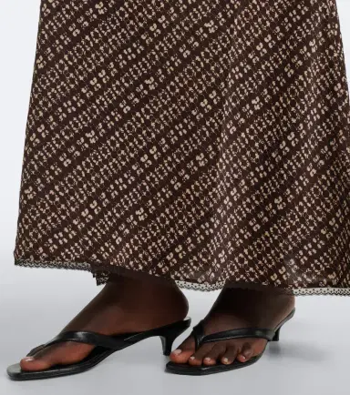 SIR. Astrid lace-trimmed printed gown | Thumbnail 5