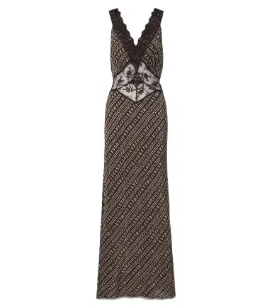 SIR. Astrid lace-trimmed printed gown | Thumbnail 1