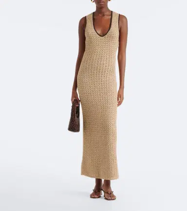 SIR Ellinor crochet cotton maxi dress | Thumbnail 4