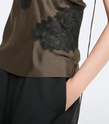 RÓHE Róhe Lace-trimmed silk satin camisole | Thumbnail 3
