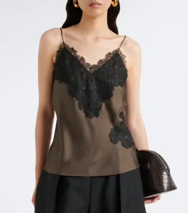 RÓHE Róhe Lace-trimmed silk satin camisole | Thumbnail 6