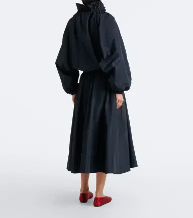 Patou Shirred midi skirt | Thumbnail 3