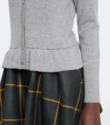 Patou Jacquard logo wool and cashmere cardigan | Thumbnail 5