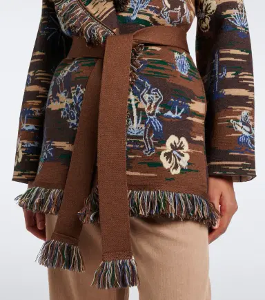 Alanui Texhawaii Rountrip jacquard wool-blend cardigan | Thumbnail 2