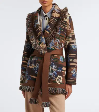 Alanui Texhawaii Rountrip jacquard wool-blend cardigan | Thumbnail 3