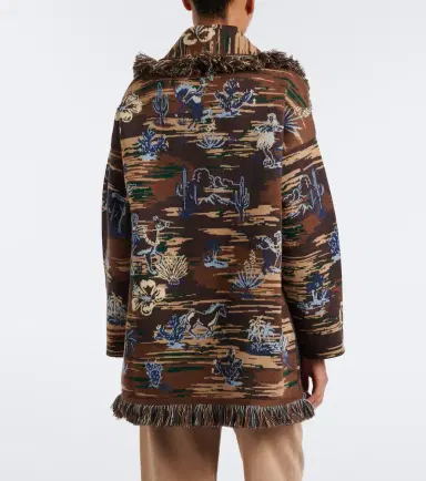 Alanui Texhawaii Rountrip jacquard wool-blend cardigan | Thumbnail 4