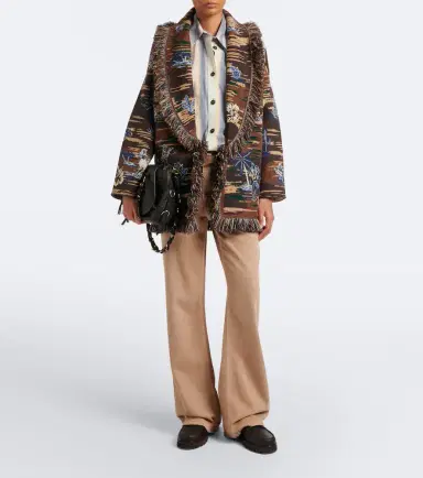 Alanui Texhawaii Rountrip jacquard wool-blend cardigan | Thumbnail 6