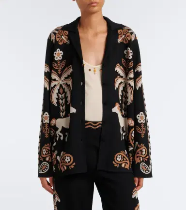 Alanui Island Roots wool and silk-blend blazer | Thumbnail 3
