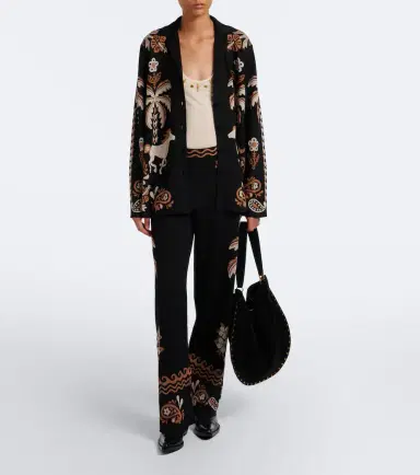Alanui Island Roots wool and silk-blend blazer | Thumbnail 5