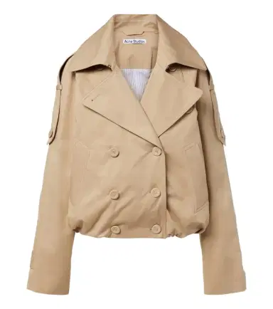 Acne Studios Cropped cotton twill trench coat | Thumbnail 1