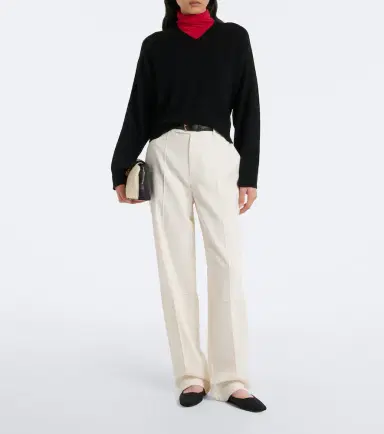 Loulou de Saison Anzor cropped cashmere sweater | Thumbnail 4