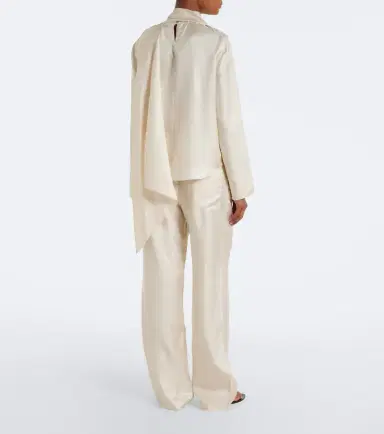 Loulou de Saison Alera silk twill wide-leg pants | Thumbnail 4
