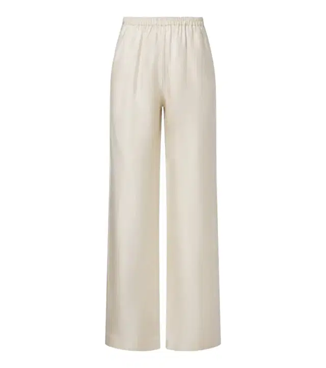 Alera silk twill wide-leg pants