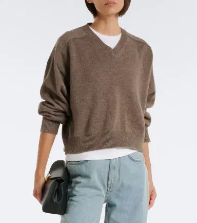 Loulou de Saison Anzor cropped cashmere sweater | Thumbnail 4