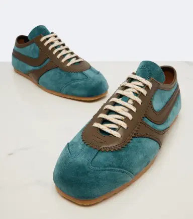 Dries Van Noten Leather-trimmed suede sneakers | Thumbnail 3 Dries Van Noten Leather-trimmed suede sneakers | Thumbnail 3