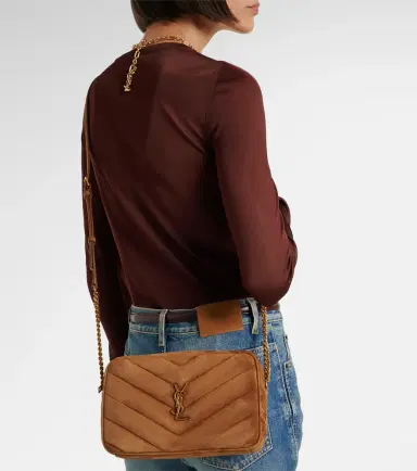 Saint Laurent Loulou Medium suede camera bag | Thumbnail 5