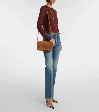 Saint Laurent Loulou Medium suede camera bag | Thumbnail 7