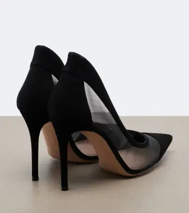 Gianvito Rossi Mesh and suede pumps | Thumbnail 4 Gianvito Rossi Mesh and suede pumps | Thumbnail 4