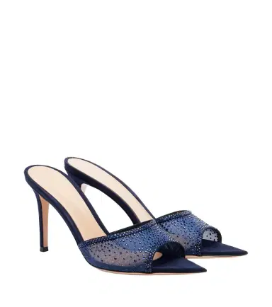 Gianvito Rossi Rania embellished mesh mules | Thumbnail 1 Gianvito Rossi Rania embellished mesh mules | Thumbnail 1