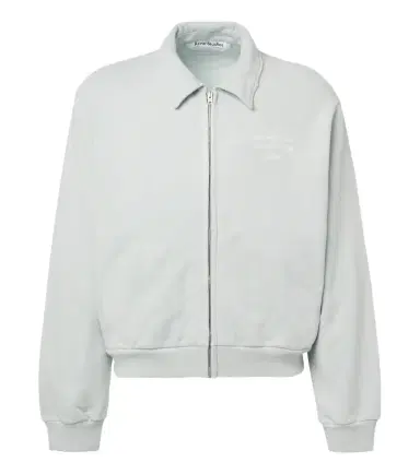 Acne Studios Logo cotton-blend zip-up sweatshirt | Thumbnail 1
