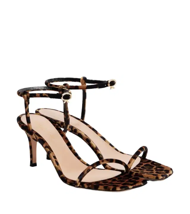 Gianvito Rossi Leopard print velvet sandals