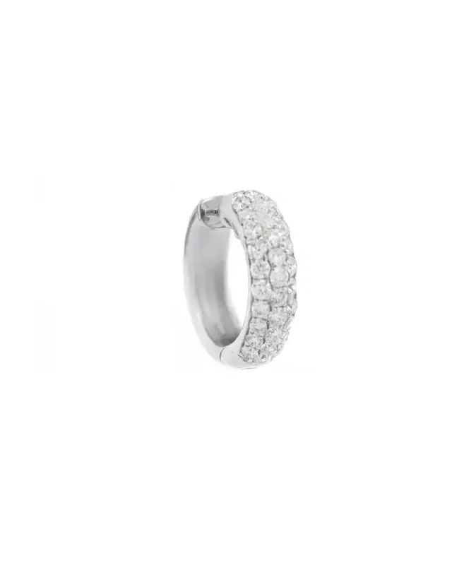 Wish Fine Jewelry 0.32ct Diamond 18K Gold Chunky Pave Huggie Hoop Earrings
