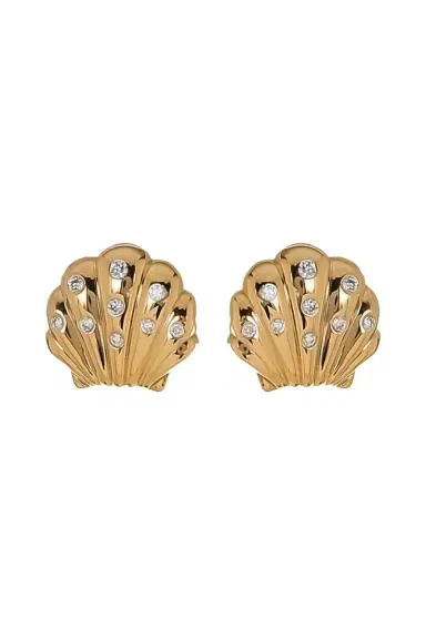 Brent Neale Diamond Small Shell Earrings | Thumbnail 1