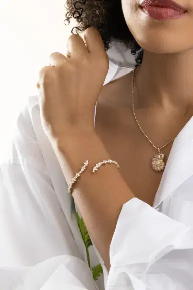 Sydney Evan Diamond Wrap Hinge Bracelet | Thumbnail 2