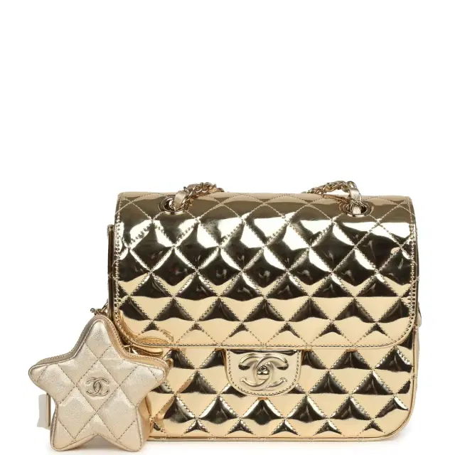 Chanel Chanel "Hollywood Boulevard" Backpack with Star Coin Purse Metallic Gold Mirror and Metallic Calfskin Light Gold Hardware