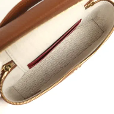 Chanel Chanel "Supple" Top Handle Long Vanity Case with Chain Camel Grained Calfskin Gold Hardware | Thumbnail 8 Chanel Chanel "Supple" Top Handle Long Vanity Case with Chain Camel Grained Calfskin Gold Hardware | Thumbnail 8